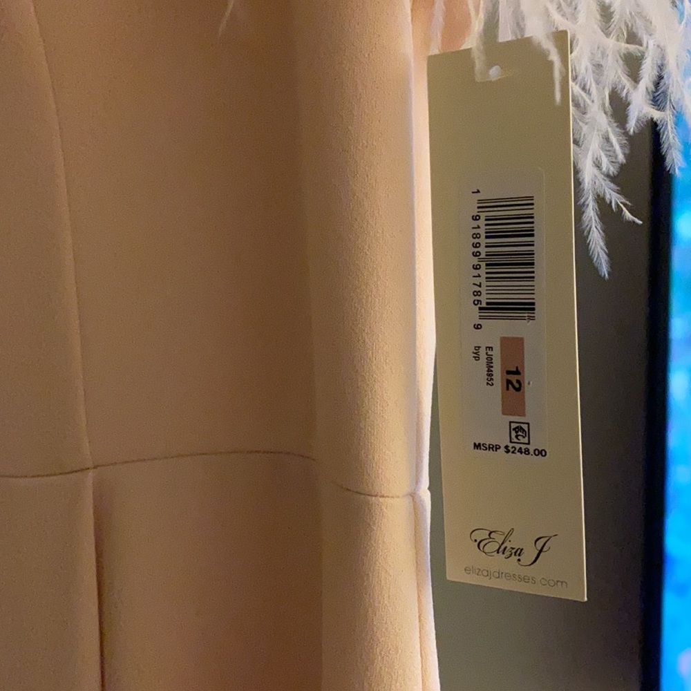 Eliza J Feather Top Jumpsuit - Size 12 NWT - Picture 4 of 4